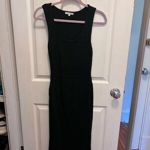 Z Supply Black Textured Midi Dress